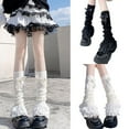 thumbnail image 2 of Lolita Leggings for Women Sweet White Lace Mid Length Socks for Women Lot T, 2 of 9