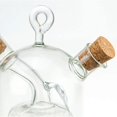 thumbnail image 4 of 2 in 1 Olive Oil Vinegar Dispenser Cruet, Clear Glass Vinegar and Oil Bottles, Double Pourer Spout Oil Dispenser Bottle for Kitchen Cooking Container, 4 of 8
