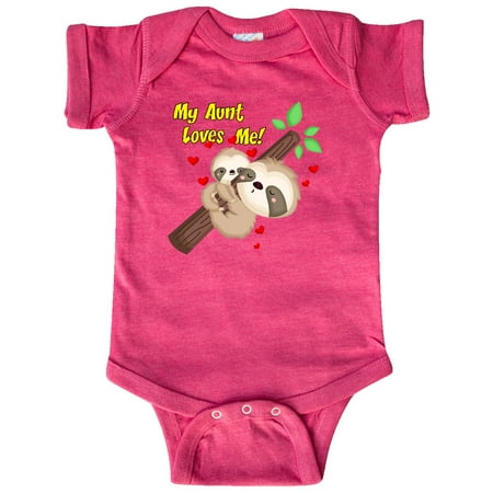 

Inktastic My Aunt Loves Me Gift Baby Boy or Baby Girl Bodysuit