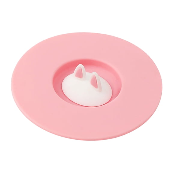 Dengmore Cartoon Cute Cat Ear Silicone Sealing Lid Leakproof Cup Lid Household Tea Mug Cup Bowl Lid Sealing Cover Keep