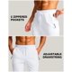 thumbnail image 4 of Pantalones deportivos Pudolla Tall para hombre con bolsillos con cremallera, color blanco 32-XXXL, 4 of 7