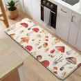 thumbnail image 5 of Red Mushroom Floral Light Beige Pattern Kitchen Rug Mat,Kitchen Runner Rugs Non Skid Washable,Decorative Kitchen Floor Mats for Kitchen,Sink,Laundry,17"x47.2", 5 of 7