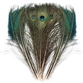 thumbnail image 1 of Plumas de Pavo Real THARAHT 24 piezas, largas y naturales de 40-45 cm para manualidades, 1 of 6