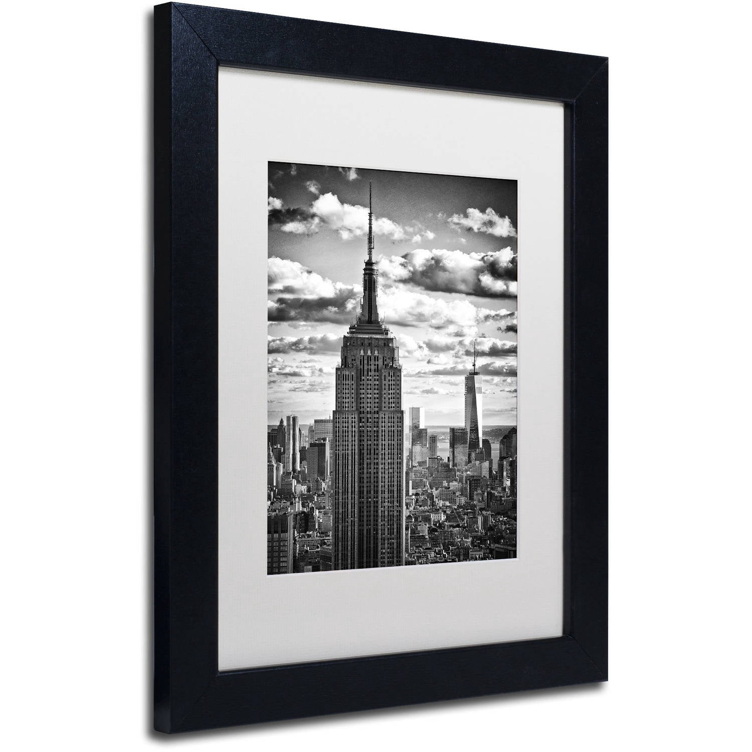 Trademark Fine Art "New York Skyscrapers" Canvas Art by Philippe Hugonnard, White Matte, Black Frame