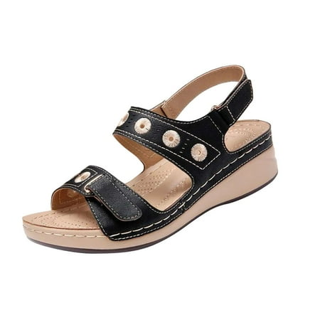 

Sentuca Women s Wedge Heel Flip Flops Multicolor Embroidered Sandals Slippers