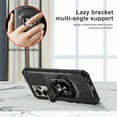 thumbnail image 6 of TJS for Cricket Outlast 5G 2024 / AT&T Motivate Pro 5G 2024 Phone Case, with Tempered Glass Screen Protector, [Military Grade] Magnetic Support Car Mount Metal Ring Holder Kickstand Cover (Black), 6 of 8