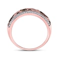 thumbnail image 2 of Bague en Or Rose 10K avec Diamants Rouges et Blancs Améliorés de 1/4 Carat (ctw), 2 of 5