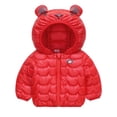 thumbnail image 3 of WIBACKER Winter Down Coats for Toddler Boys Girls Light Puffer Padded Jacket Bear Hoods Baby Outerwear, 3 of 13