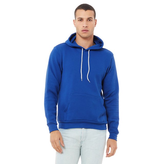 The Bella + Canvas Unisex Poly-Cotton Fleece Pullover Hoodie - TRUE ROYAL - M