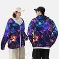 thumbnail image 4 of Balery Magic Colorful Forest Leaves Sudadera ligera de manga larga con capucha y protección solar UPF 50+ para hombre y mujer, ideal para pesca y running-Small, 4 of 7