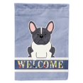 thumbnail image 1 of "Treasures Bulldog Francés Negro Blanco Bienvenido Bandera Jardín, Pequeño, Multicolor" Caroline's Treasures BB5593GF, 1 of 1