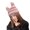 Pink, variant on Striped Hat for Female Winter Cap InsStyle Casual Slouchy Bonnet Hat Warm Skull Hat Female Sports Hat