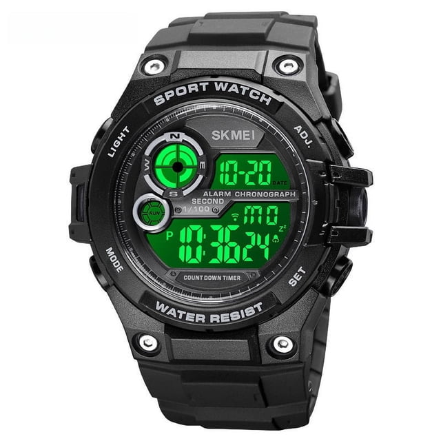 Reloj electrónico deportivo multifunción luminoso para hombre, resistente al agua, para exteriores, cronómetro, reloj electrónico para estudiantes
