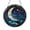 Stained Glass 9.84 Inch, variant on Moon Window Panel with Stained Glass Look, Home Decor Featuring Crescent Moon and Star Pattern