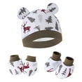 thumbnail image 6 of GYRATEDREAM Baby Hats and Mittens Infant Cotton Beanie Cap No Scratch Gloves Socks Set Newborn Hospital Hat for Newborn Boys Girls, 6 of 6