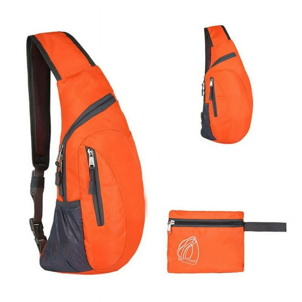 Generic Crossbody Shoulder Bag Men Women Outdoortravel Hiking Bags Oldable Polyester Large Capacity Messenger Bag Sling Chest Bag B L