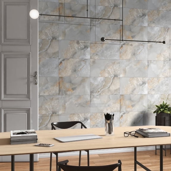 The Tile Life Starlight Ember Beige Polished Porcelain Floor & Wall Tile, 4 x 4 in, 1-Piece Sample