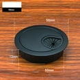 thumbnail image 2 of BTOER 50mm/60mm/80mm Computer Metal Grommet Desk Table Cable Tidy Outlet Wire Cover, 2 of 2