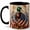 Black, variant on Patriotic Mallard Coffee Mug, Duck Bird Mug, Ceramic 11 oz