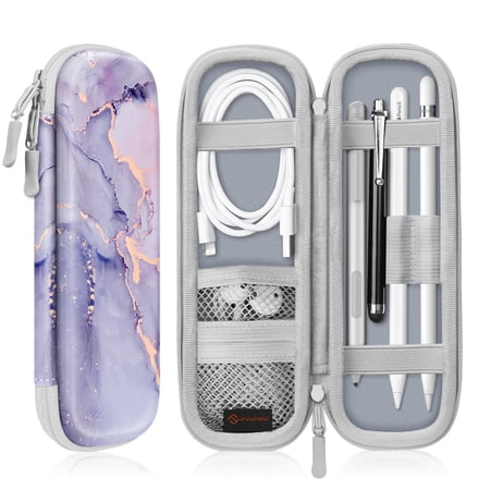 Fintie Holder Case for Apple Pencil Pro Apple Pencil (USB-C) & Apple Pencil (1st / 2nd Gen) PU Leather Carrying Bag Sleeve Compatible with USB Cable Samsung Stylus Surface Go Pen