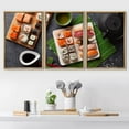 thumbnail image 2 of wall26 Framed Canvas Print Wall Art Sushi, Make Roll &amp; Green Tea on Stone Table Food Culinary Photography Realism Decorative Natural Vibrant Diet for Living Room, Bedroom, Office - 24"x36&qu, 2 of 5