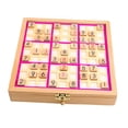thumbnail image 3 of arctrm Wooden Sudoku Board Game Desktop Game Train Logical Thinking Ability Lightweight pink, 3 of 10
