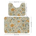 thumbnail image 2 of Geometrical Texture Pattern Bathroom Rugs, 2 Pieces Bath Rug Mat U Shaped Toilet Rugs, Soft Absorbent Bath Rugs, Machine Washable, Non-Slip Bath Mats For Tub, Shower And Bath Room, 2 of 6