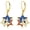 American Flag 1 Gold, variant on American Flag Drop Earrings 925 Sterling Silver Patriotic Earrings Star Dangle Earrings 4th of July Independence Day Gifts for Women