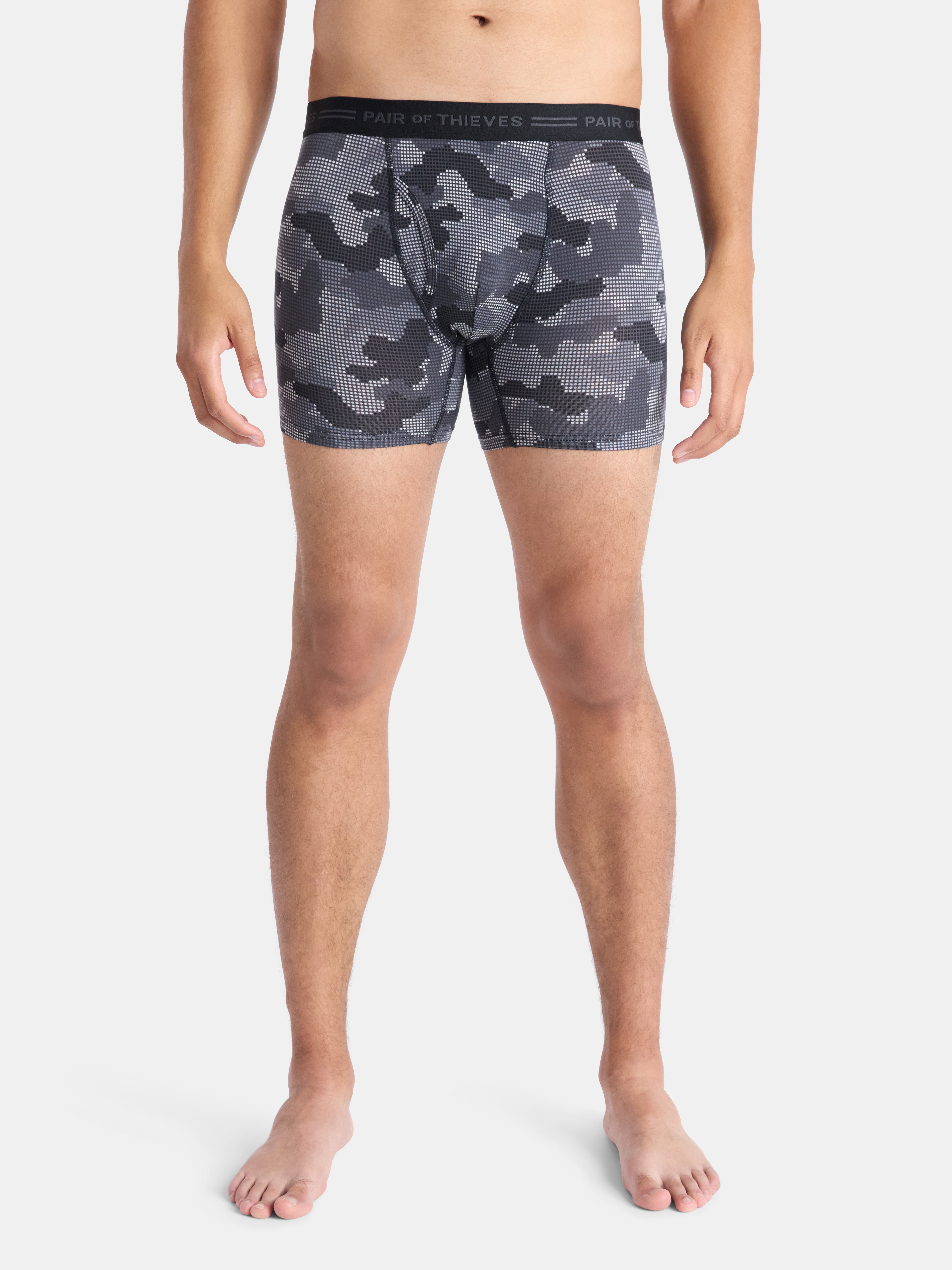 Pair of Thieves Men's and Big Men’s 4 Way Stretch Cotton Boxer Briefs, 3-Pack, Sizes S-3XL