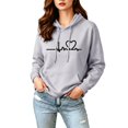 thumbnail image 4 of cocolona Womens Heart Print Hoodies Fall Fashion Casual Long Sleeve Hooded Sweatshirts Loose Comfy Trendy Pullover Tops with Pockets, 4 of 6