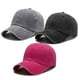 thumbnail image 1 of Gorra de béisbol con visera solar para mujer, de mezclilla lavada en la calle, de color sólido, personalizada, para hombre, 3 piezas, 1 of 6