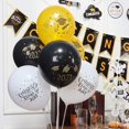 thumbnail image 2 of Globo de graduación 2023, juego de globos de 15 piezas, decoración de graduación de oro negro, decoración de globos de látex impresos para ceremonia, fiesta universitaria, 2 of 5