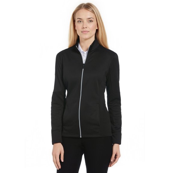 Callaway Apparel CGW772 Ladies Full-Zip Ottoman Jacket-Black-3XL