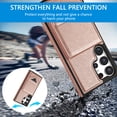 thumbnail image 4 of JiaheCover for Samsung Galaxy S21, Wallet Case with Credit Card Holder,Rugged Shockproof Kickstand Magnetic Buckle RFID Blocking Flip PU Leather Case, pink, 4 of 8