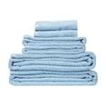 thumbnail image 1 of Toallas de baño ultra suaves y absorbentes 100% algodón de felpa uxcell juego de 6 piezas azul claro, 1 of 8