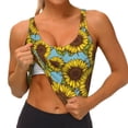 thumbnail image 3 of Uemuo Sunflowers Pattern Women's Sports Bra - High Impact Support, Breathable, and Comfortable Athletic Bra for Running, Yoga, and Workouts, 3 of 9