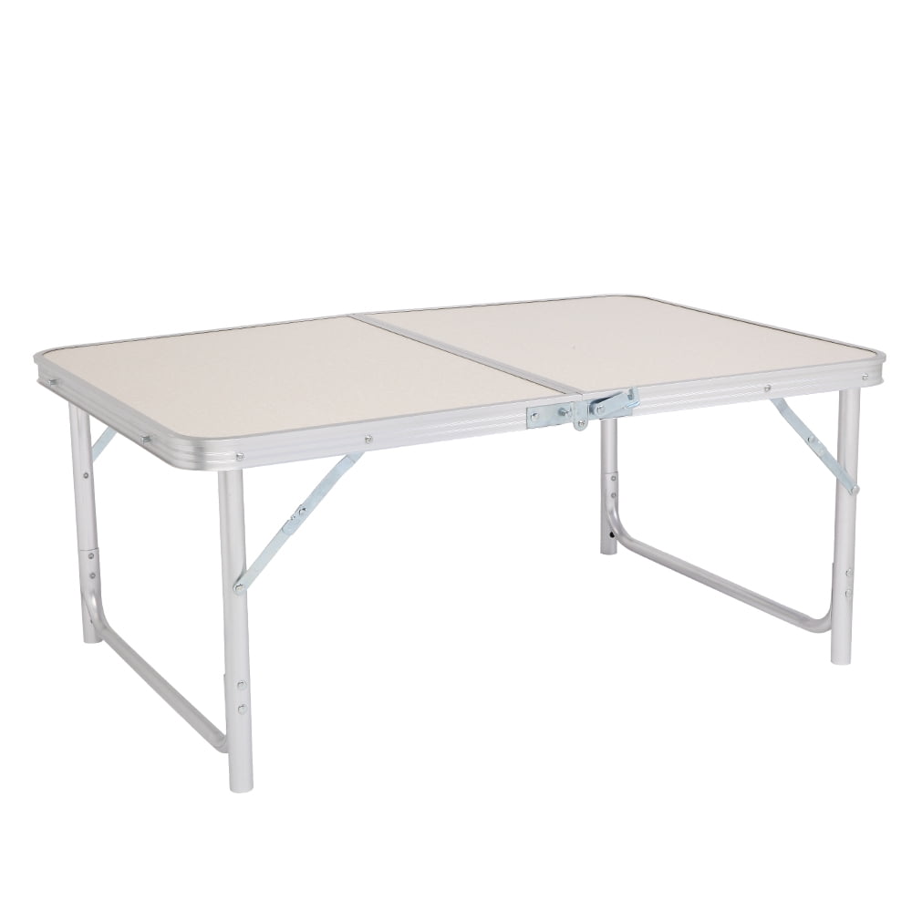 Aluminum Alloy Folding Table White, 90x60x70cm