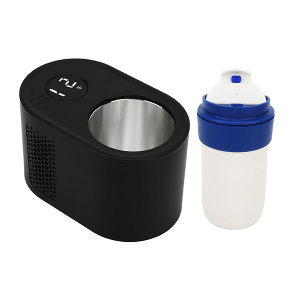 Electric Cooling Cup, Compact Car Plug 12V Smart Car Cup Warmer Cooler Low Noise for Milk for Coffee Black