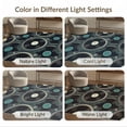 thumbnail image 7 of ODIKA 8'x10' Washable Area Rug Vinyl Music Retro Dj Turntable Border Player Cassette Record Vintage Refined for Living Room, Under Sectional, Family , Durable, Non-Slip, 7 of 7
