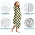 thumbnail image 7 of Olive Green and White Checkerboard Pattern Hooded Bath Towel，50"x30" for Ages 3 To 12 Kids, Quick Dry Lightweight Soft Microfiber Hood Beach Towel Cover Up for Kids, 7 of 7