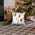 thumbnail image 3 of Christmas Snowman Leather Pillow Festive, 3 of 3