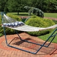 thumbnail image 4 of Sunnydaze Double Wide 2-Person Polyester Rope Hammock with Spreader Bars - 400-Pound Weight Capacity - White, 4 of 6