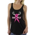 thumbnail image 1 of Awkward Styles Women's Save A Rack Graphic Racerback Tank Tops Pink Ribbon Breast Cancer Awareness, 1 of 4