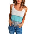 thumbnail image 2 of Playeras,Blusas y Tops,Ropa para Mujer Verano Tops Mujeres Verano Rayas Tank Tops Loose Casual Sin mangas Camisas Camis (Blue, M), 2 of 7