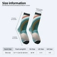thumbnail image 4 of Four Seasons Universal Socks (2 Pairs) - Colorful Gradient Design with Rainbow Arch & Pastel Cloud Texture Unisex Trendy Mixed Color Socks, 4 of 5