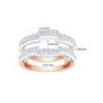 thumbnail image 3 of Round Shape White Cubic Zirconia Enhancer Guard Ring 10k Rose Gold Ring Size - 12, 3 of 3