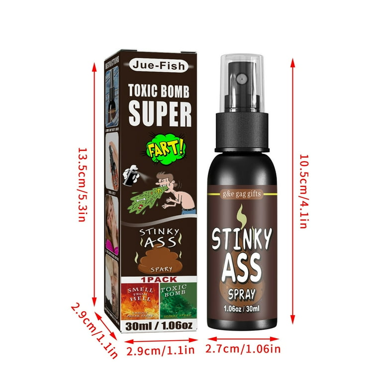 Liquid Fart Stink Spray to Go – Fart Smell for Hilarious Gags & Pranks – Funny Stuff, Practical Joke Gift for Kids & Adults – Easy to Conceal in a Bottle for Prank Lovers
