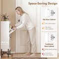 thumbnail image 4 of HOMCOM Shoe Cabinet with 2 Flip Drawers, Boho Narrow Shoe Rack, White, 4 of 10