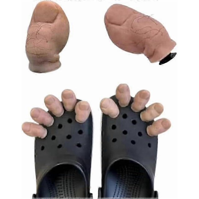 Billy's Big Toe Crocs Charm with Hair 3D Funny Toe Shoe Charms DIY Personalized Shoe Decoration for Women Men Children