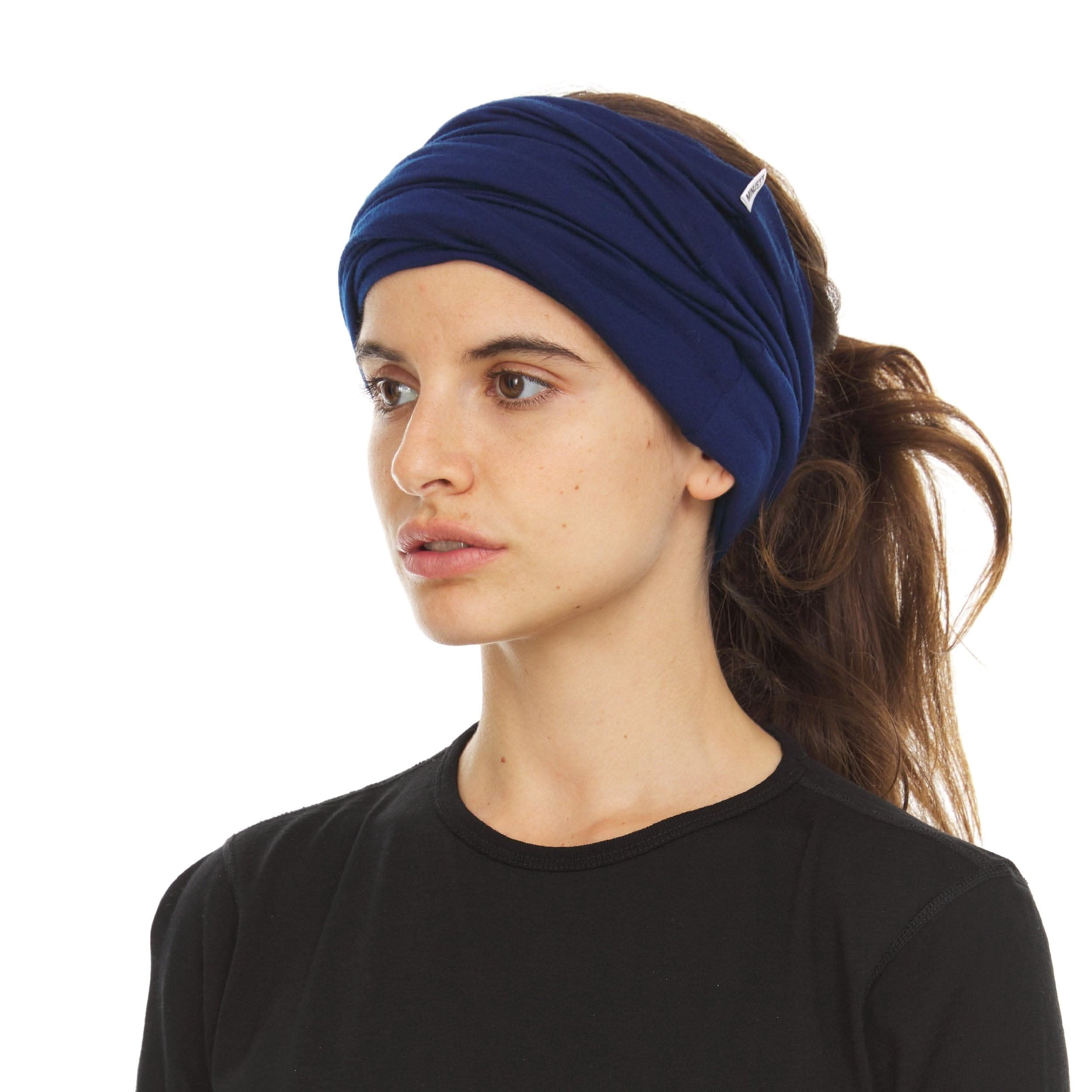 Woolverino - Merino Wool Microweight Multiclava - Multifunctional Headwear- UV Protection - Hiking Neck Gaiter - Hunting Balaclava - Navy Blue